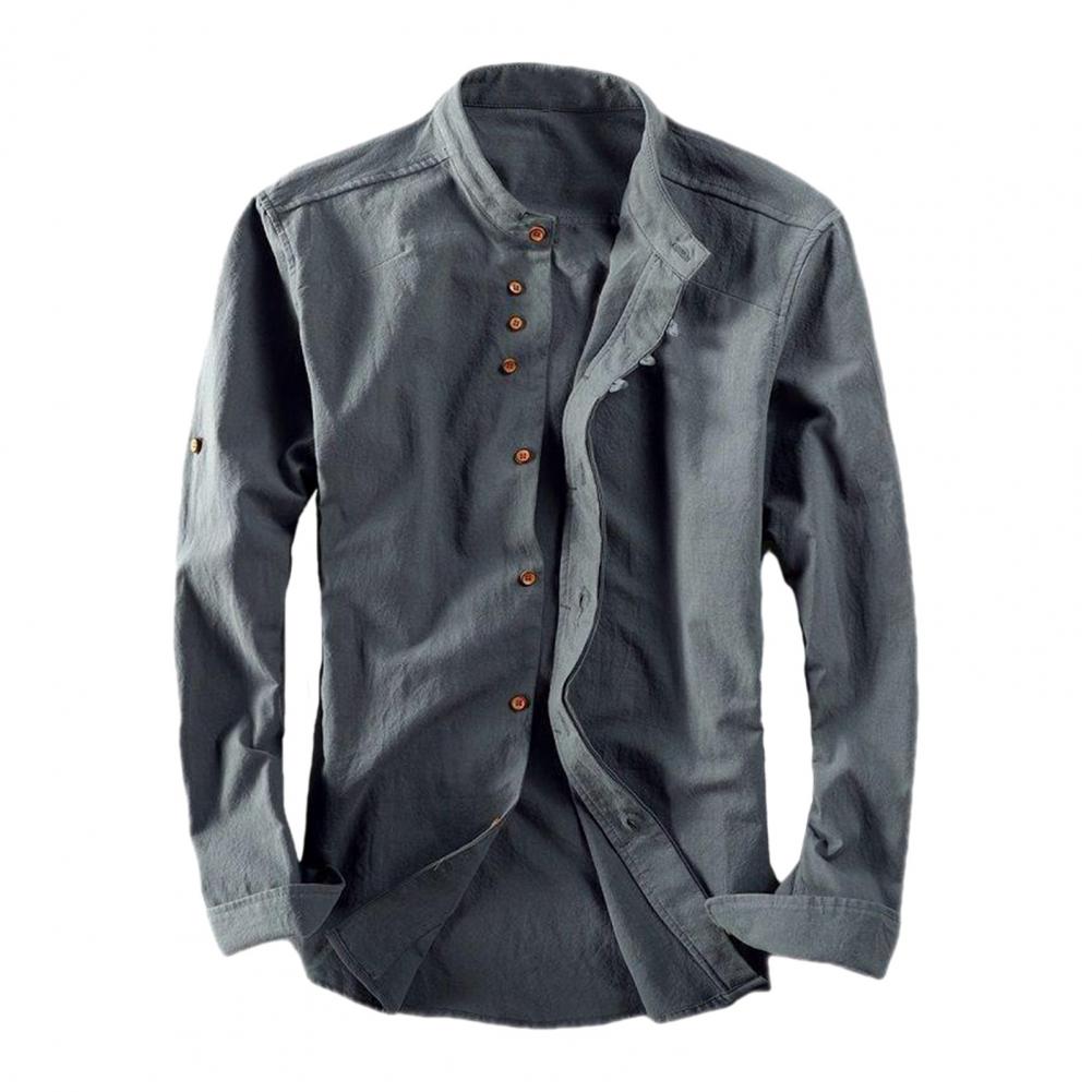 Men’s “Katana” Japan Style Cotton Linen Sleeve Shirt