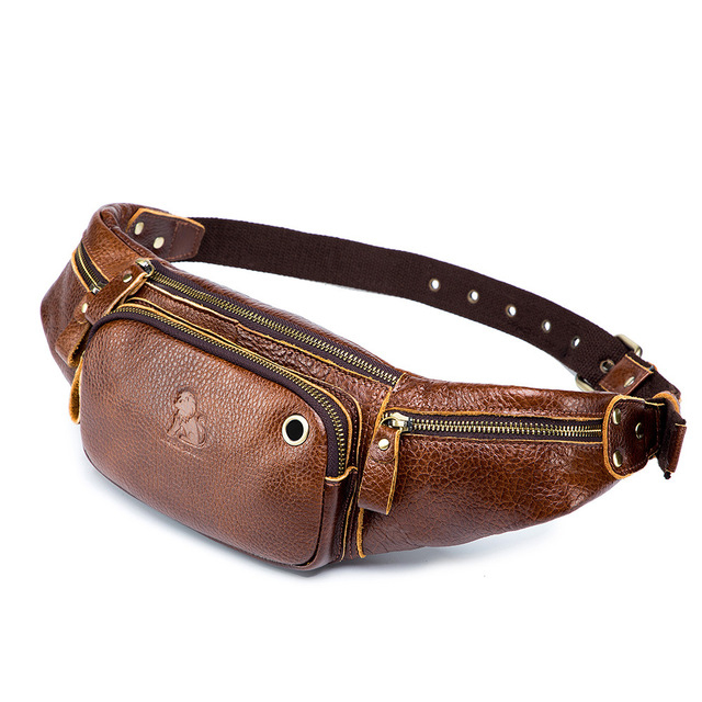 Men's Genuine Leather Waist Packs Chest Bag - Image 2