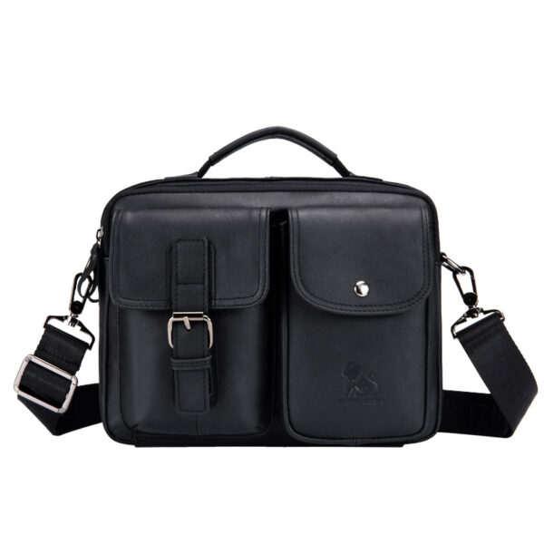 Men's genuine leather shoulder retro bag - Image 4