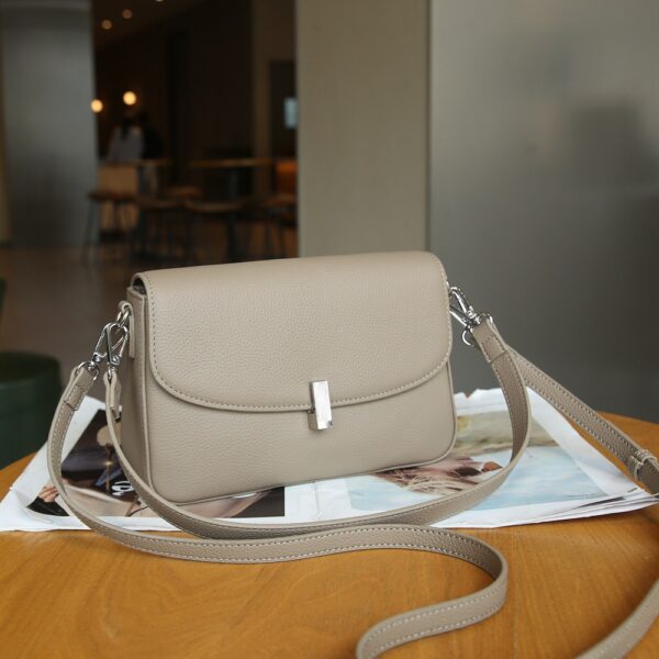 Women's Genuine Leather Handbag Versatile Square Bag - Image 3